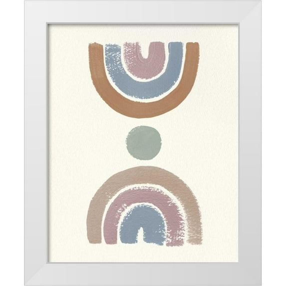 Hershey, Moira 20x24 White Modern Wood Framed Museum Art Print Titled - Desert Rainbows I Blue