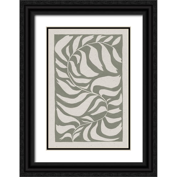 Hershey, Moira 23x32 Black Ornate Wood Framed with Double Matting Museum Art Print Titled - Winding Vine