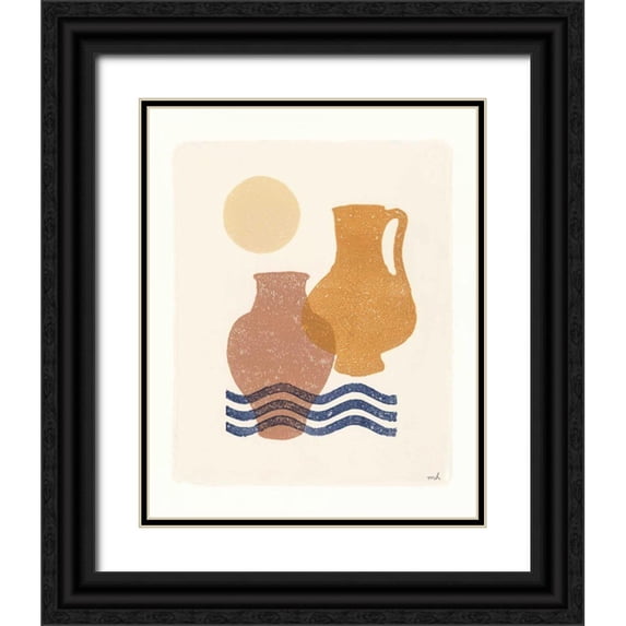 Hershey, Moira 26x32 Black Ornate Wood Framed with Double Matting Museum Art Print Titled - Oasis I