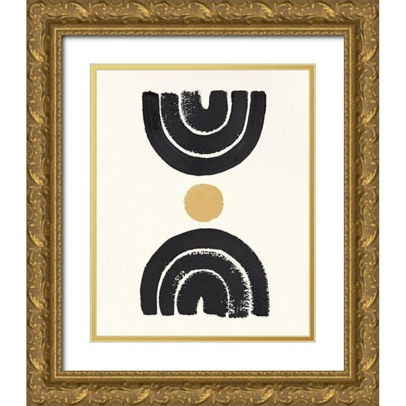 Hershey, Moira 26x32 Gold Ornate Wood Framed with Double Matting Museum Art Print Titled - Desert Rainbows I Dark
