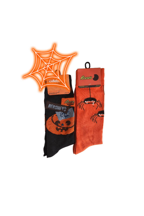 Hershey & Reese's Candy Crew Socks, Shoe Size 6-12 , 2 Pair Bundle