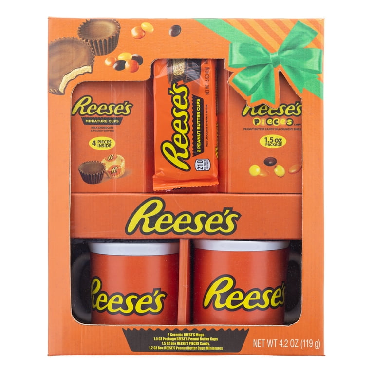 Hershey's Reese's Lovers Holiday Gift Set: 2 Count Mug, Candy