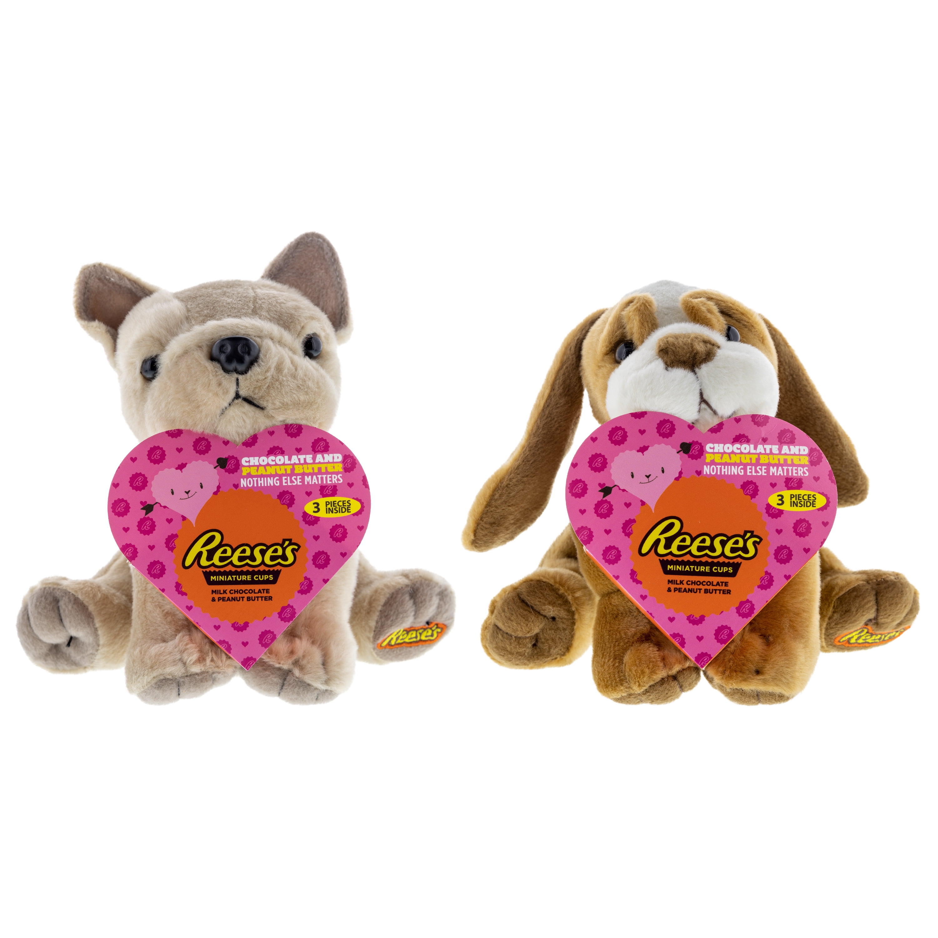 ハーシーズ アメトイ ぬいぐるみ Reese's & Hershey's Hershey Reese's Puppy Plush Assortment with Chocolate, 0.9