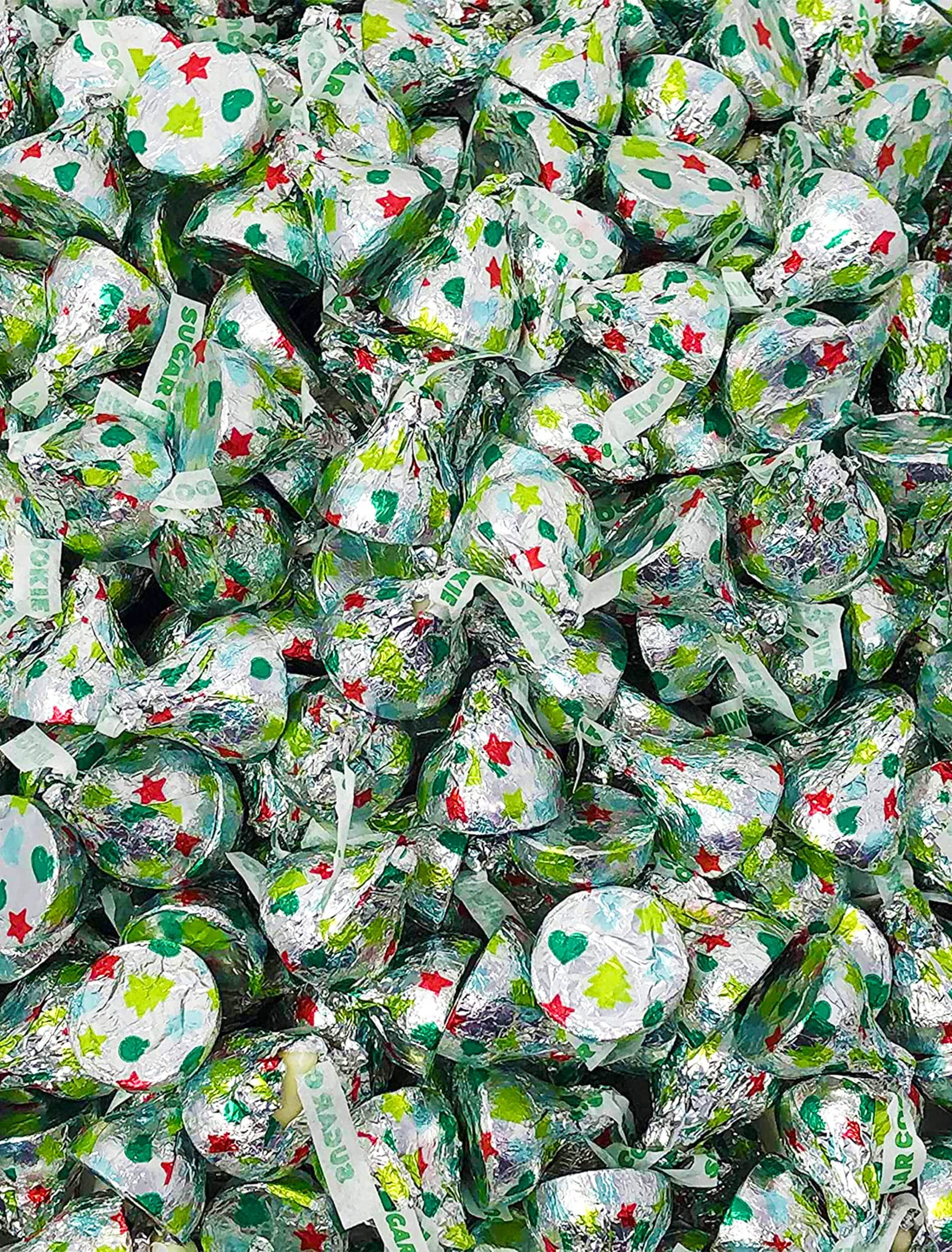 Hershey,S Kisses Christmas Sugar Cookie Flavored White Crème Candy, Bulk Festively Wrapped Holiday Chocolate, 80 Oz