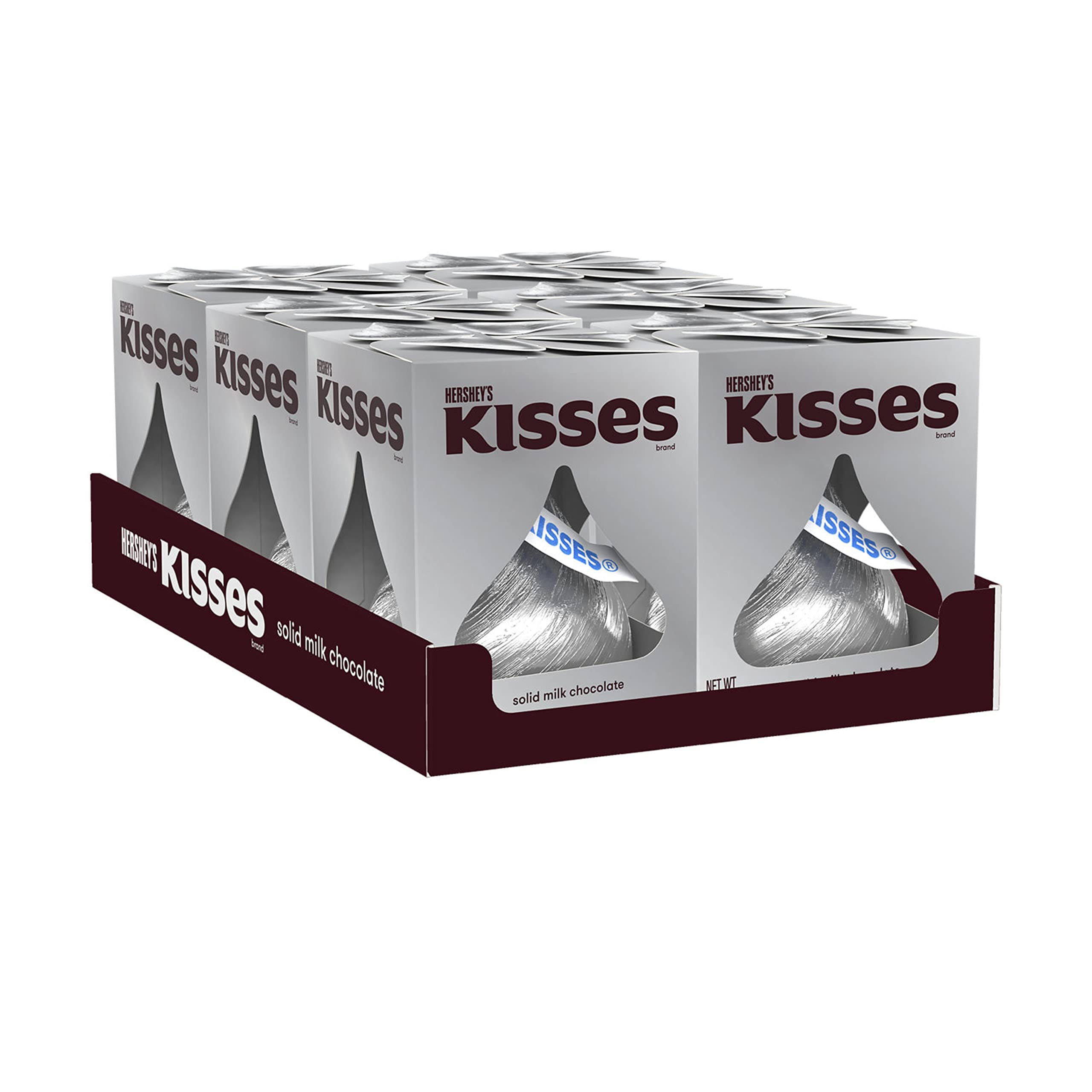 Hershey,S Kisses Solid Milk Chocolate Candy Gift Boxes, 7 Oz (6 Count)