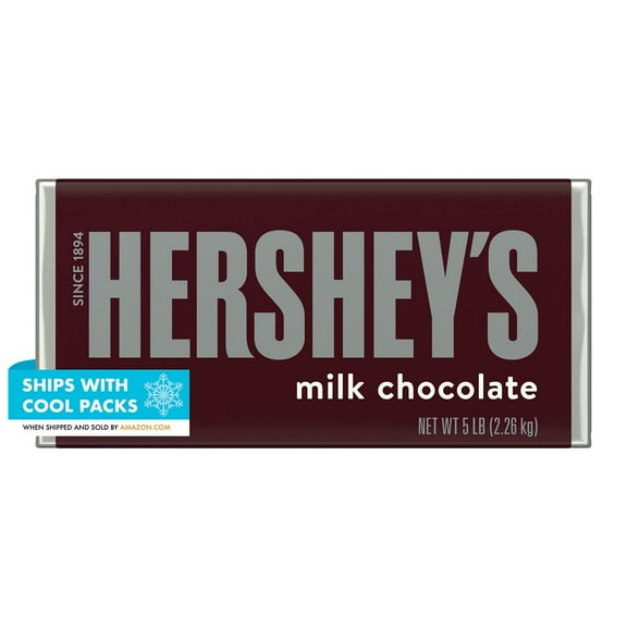 Hershey,S Milk Chocolate Candy Bar, 5 Lb