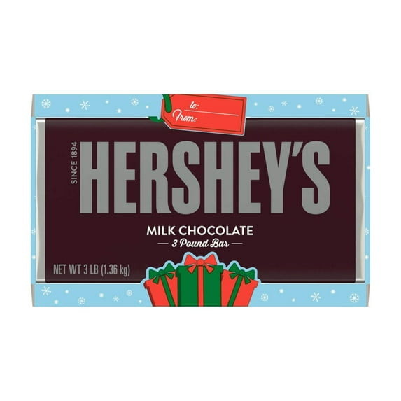 Hershey'S Milk Chocolate Christmas Candy, Bulk Bar 3 Lb