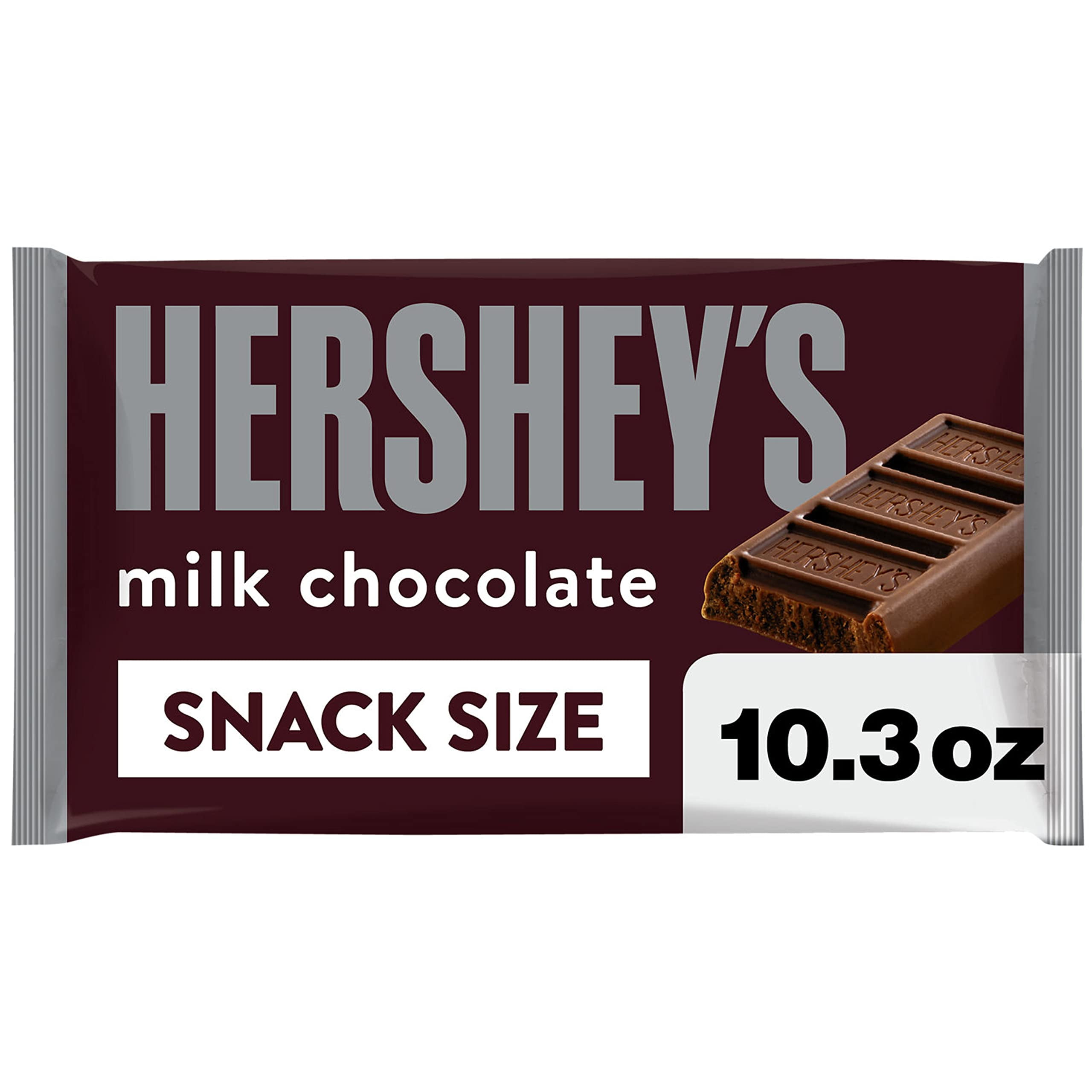 Hershey,S Milk Chocolate Snack Size Bars, 10.35 Oz Bag - Walmart.com