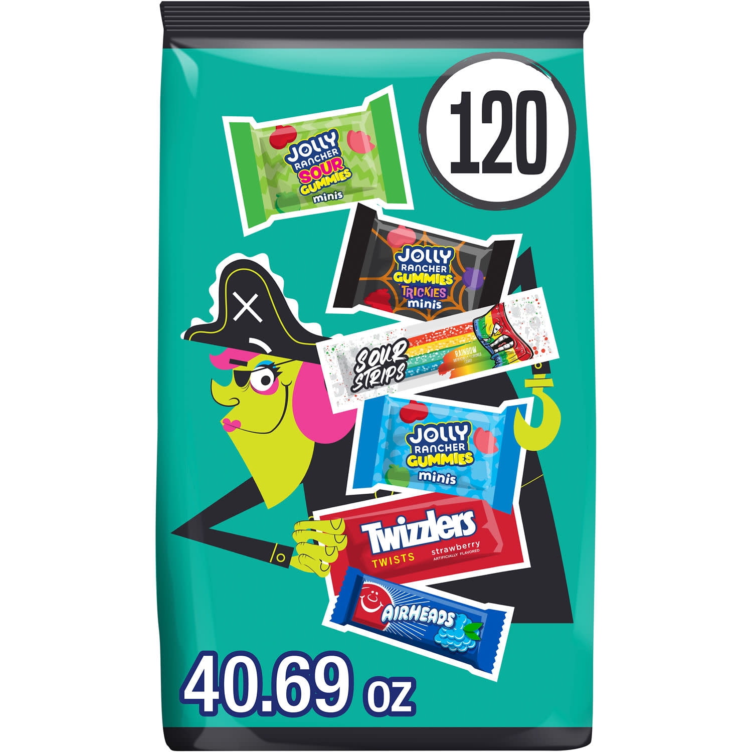 Hershey Assorted Fruit Flavored, Halloween Candy Bulk Bag, 40.69 oz (120 Pieces)