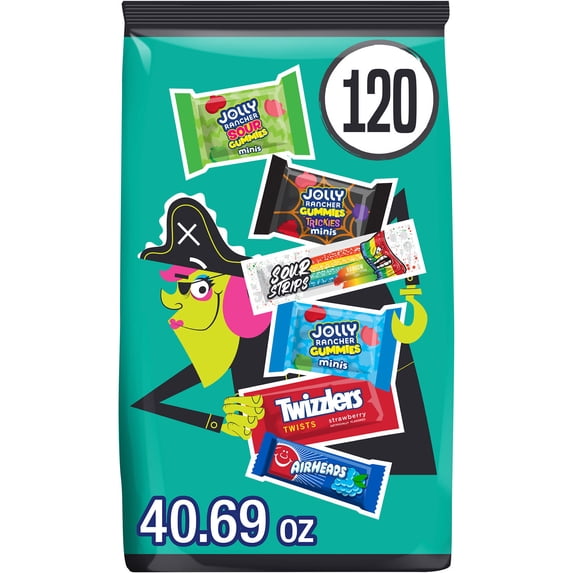 Hershey Assorted Fruit Flavored, Halloween Candy Bulk Bag, 40.69 oz (120 Pieces)