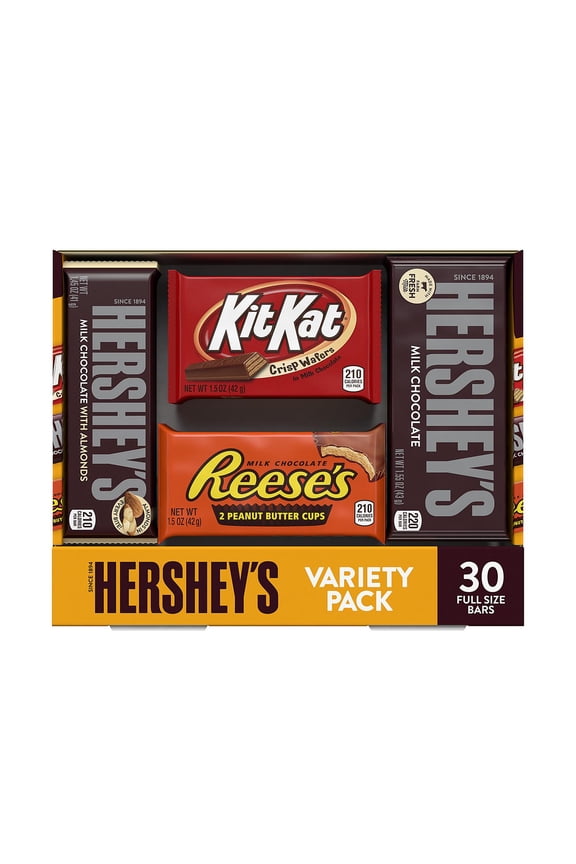 Assorted Chocolate Candy Variety Pack, Milk Chocolate, One Size, 30 Piece Count
