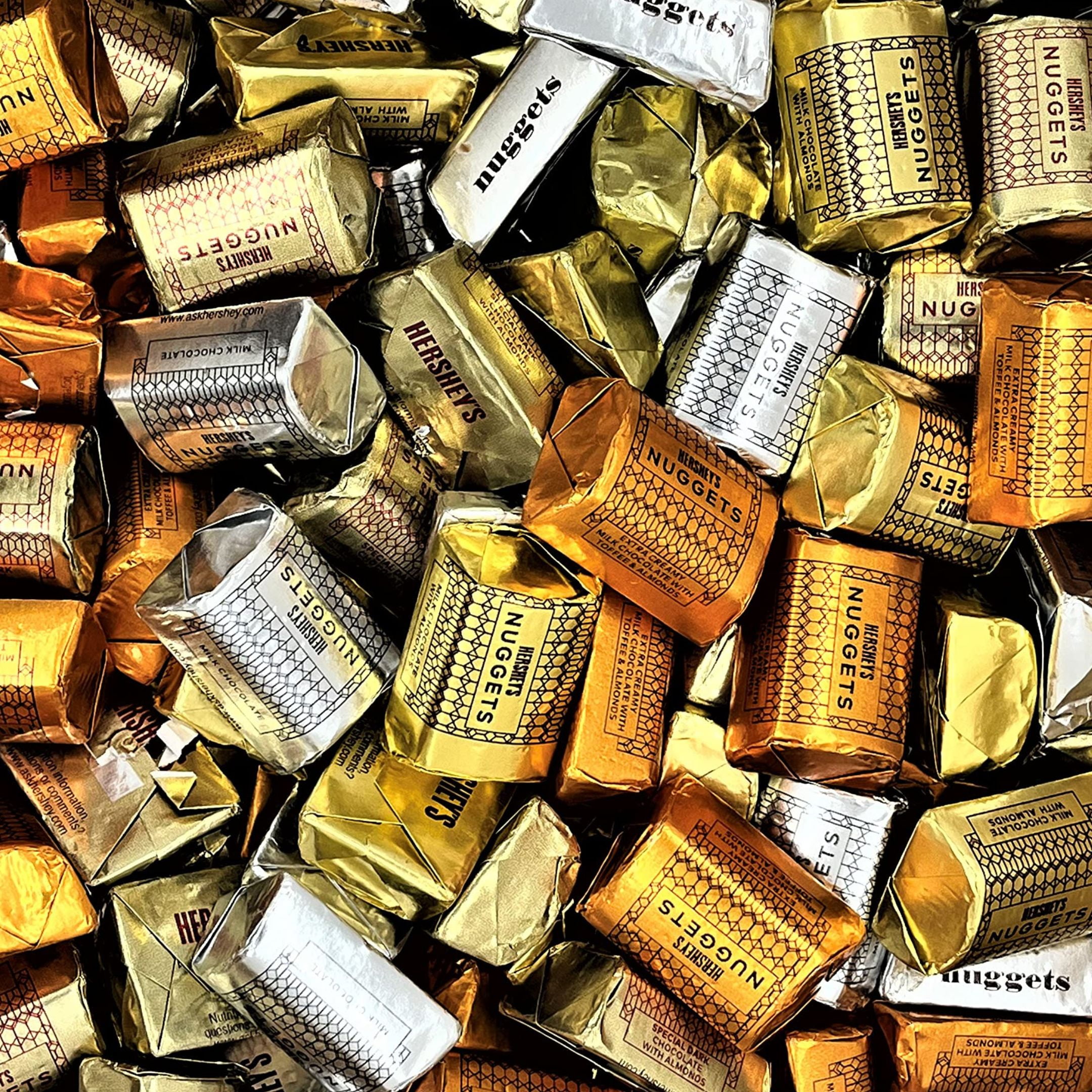 Hershey's Assorted Chocolate Nuggets, 2 Lbs., Bulk, Foil Wrapped, Perfect for Weddings, Anniversaries, Showers, Corporate Events, Candy Bowls & Buffets, Gifts & More!