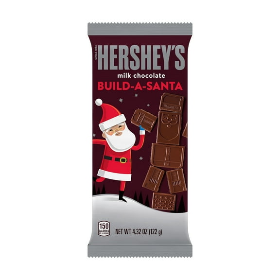 Hershey's Build-a-Santa Milk Chocolate Christmas Candy, Bar 4.32 oz (Pack of 4)