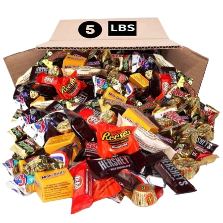 Hershey's Bulk Chocolate Candy Variety Pack, Assorted Individually Wrapped Candies, 5 lbs.