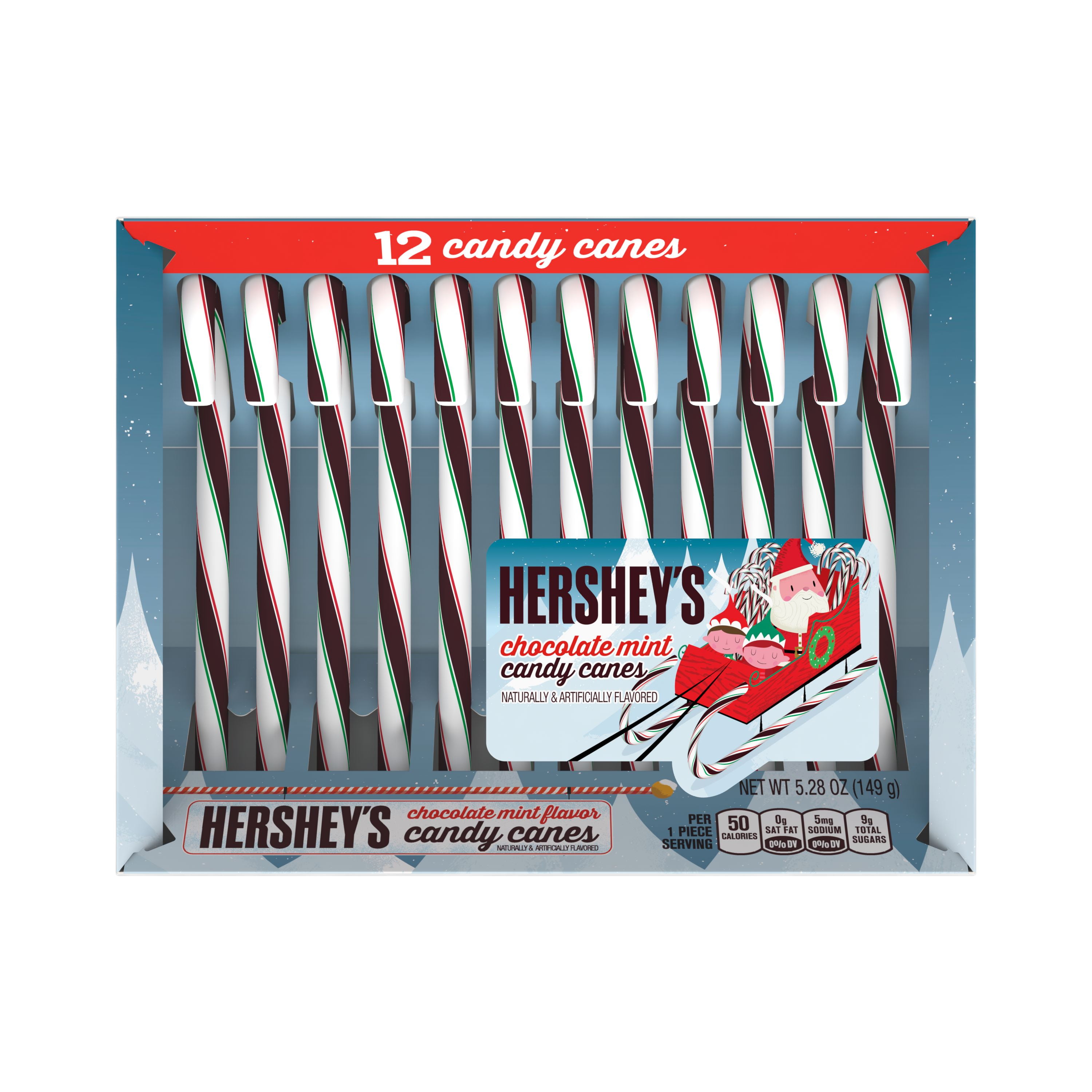 Hershey's Chocolate Mint Candy Cane, Peppermint, Christmas Holiday