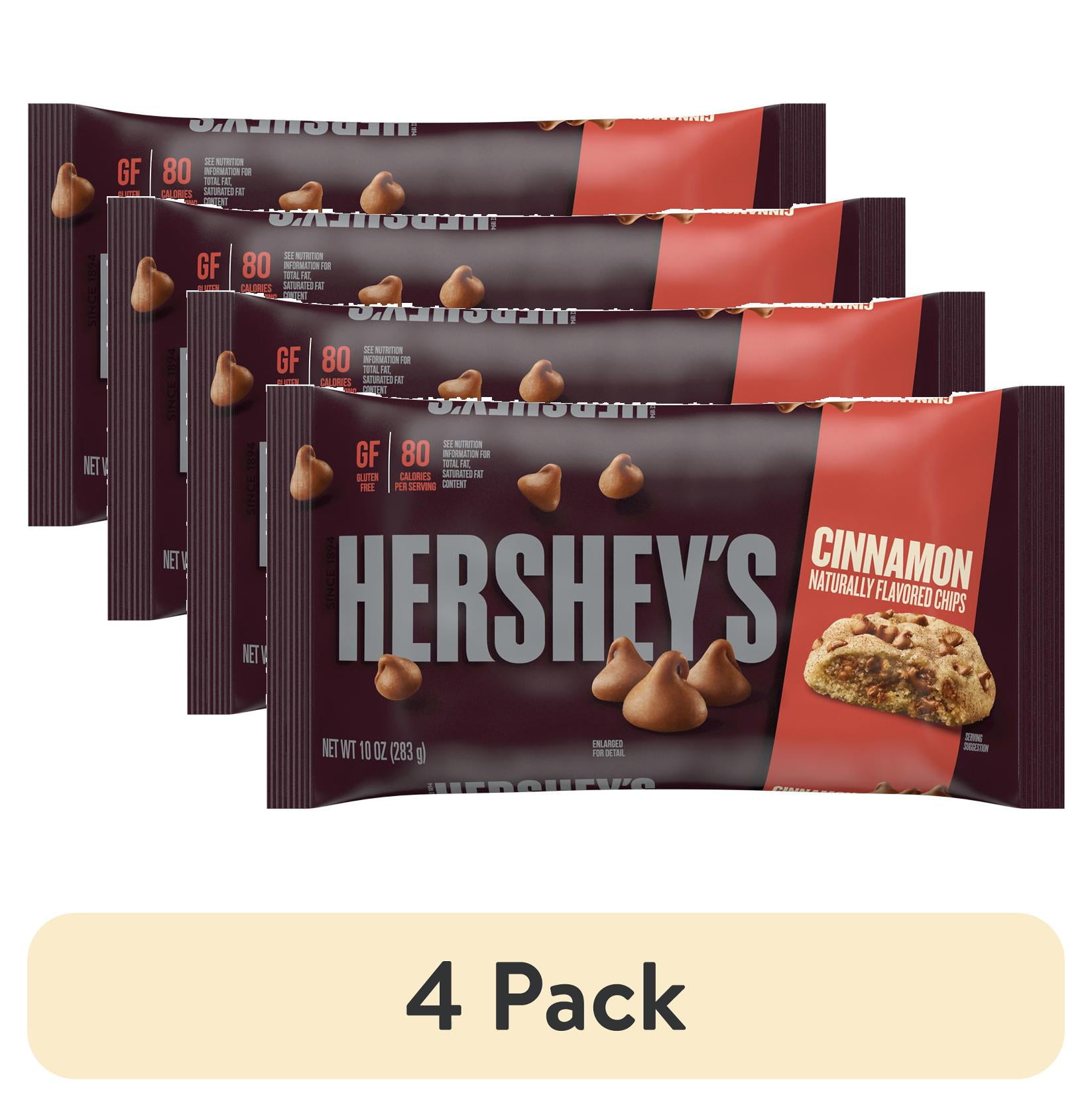 (4 pack) Hershey's Cinnamon Baking Chips, Bag 10 oz