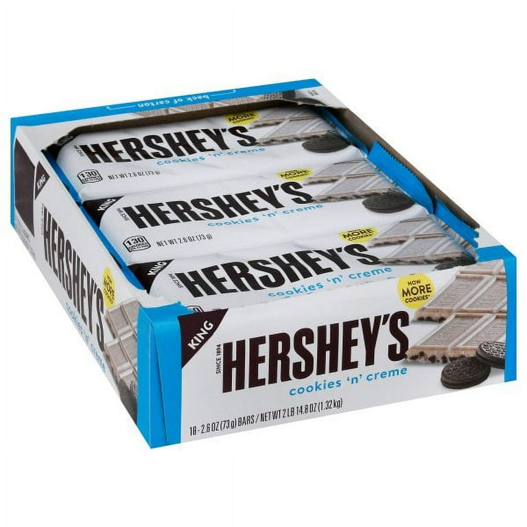 Hershey's Cookies 'N' Creme King Size Candy Bars, 46.8 oz, 18