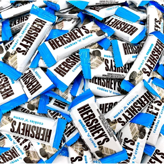 Hershey's Cookies 'n' Crème Snack Size Candy Bar, Bulk 2 Pounds Bag