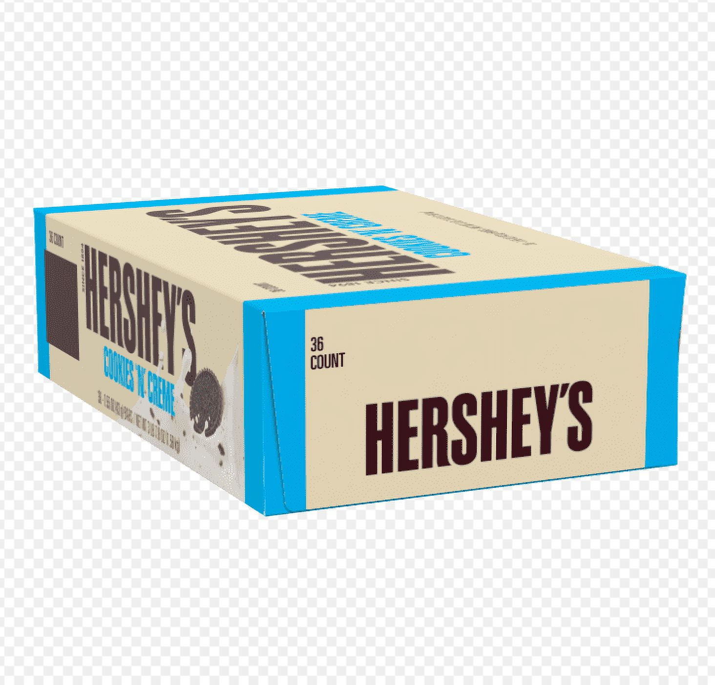 HERSHEY'S COOKIES 'N' CREME Candy, Holiday, 1.55 oz Bars (36 ct)