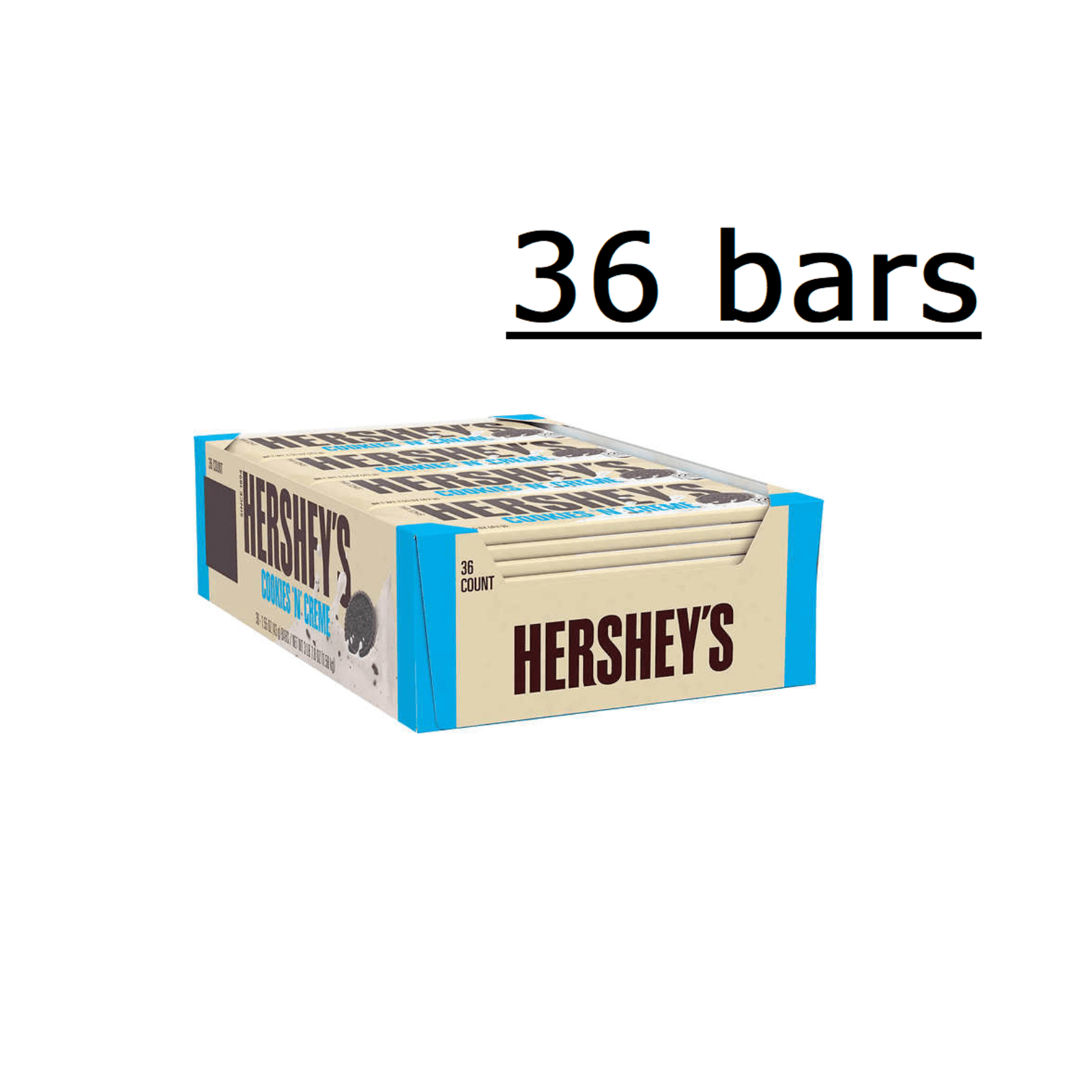 Hershey’s Cookies ‘n’ Creme Bar, 1.55-Ounce Bar, 36-Count Box