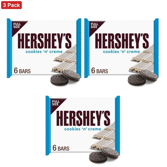 Hershey's Cookies 'n Creme Full Size Candy Bars - 6ct