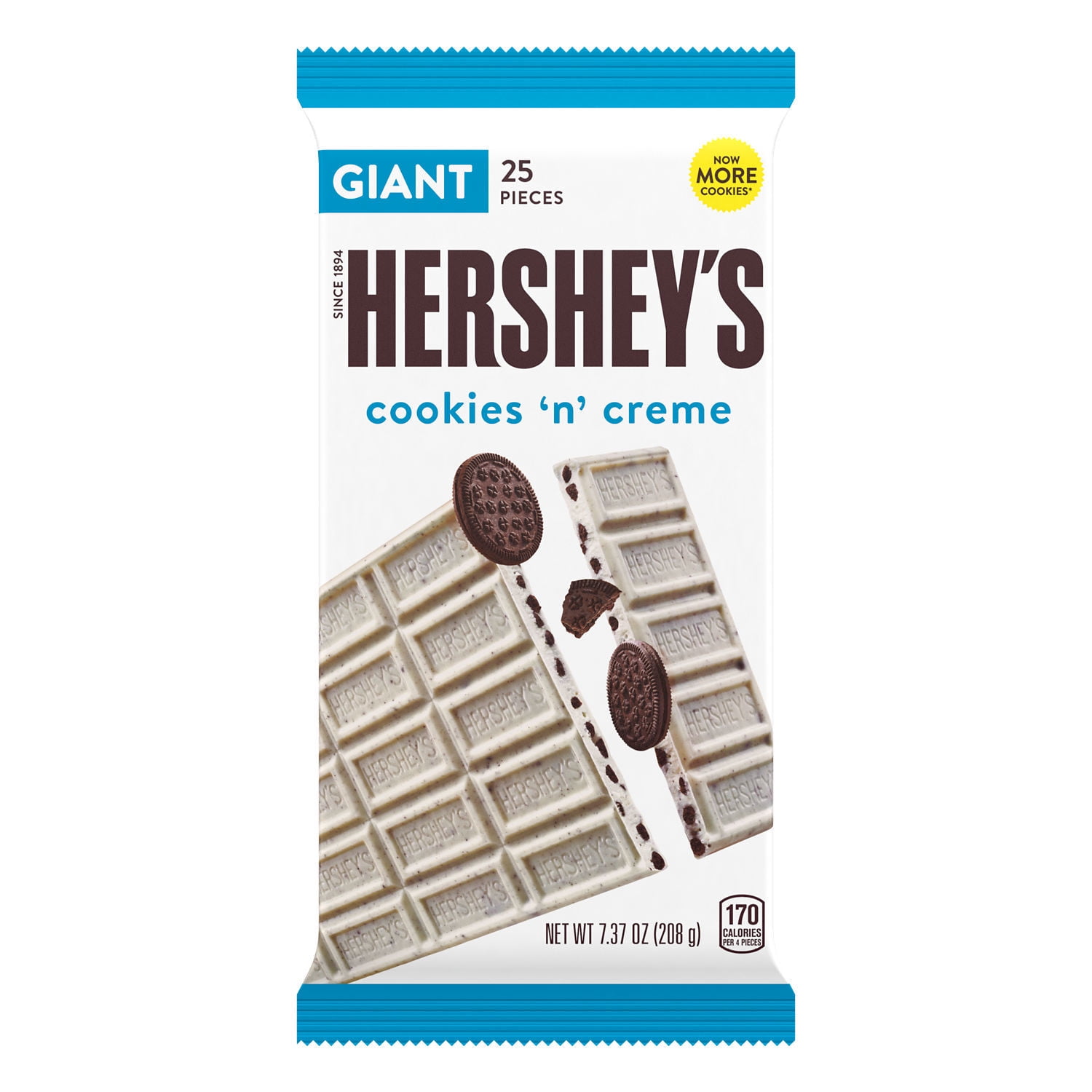 Hershey s Cookies n Creme Giant Candy Bars 7.37 oz 25 Pieces