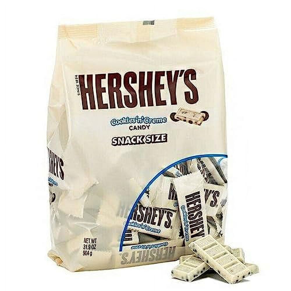Hershey's Cookies 'n' Creme Snack Size Bars, White Milk Chocolate Candy
