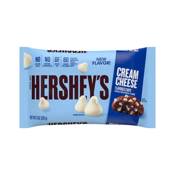Hershey's Cream Cheese Flavored Baking Chips, Bag 8 oz pack of 1