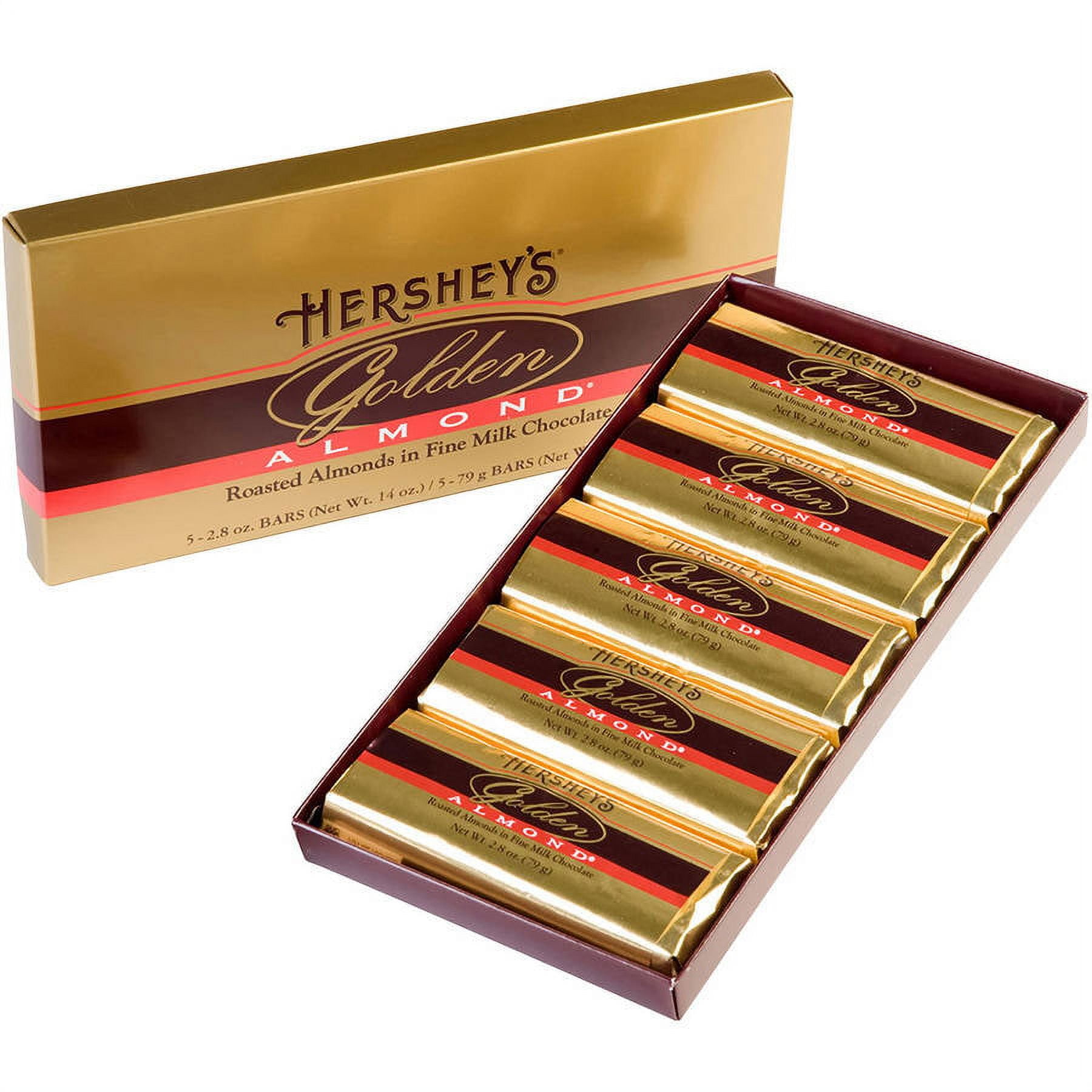 Hershey's Golden Almond Chocolate Bar Gift Box, 5 Count, 2.8 oz Bars -  Macy's