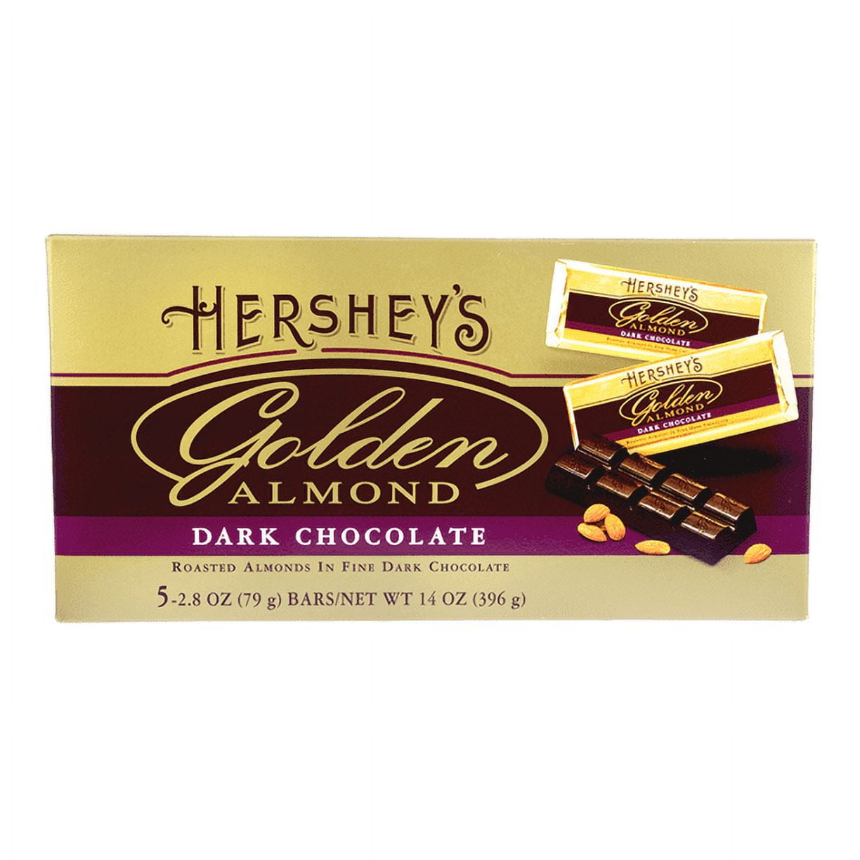 Hershey's Golden Almond Dark Chocolate Bar, 14 oz. Gift Box