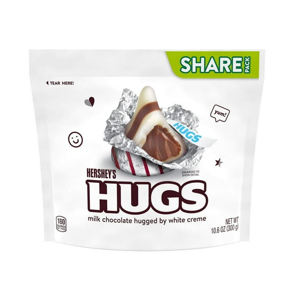 2 Pack - Hershey's Hugs And Kisses Chocolate Candy 10.6 oz Package May Vary