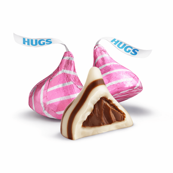 Hershey's Hugs Milk Chocolate with White Creme - Pink Valentine's Edition - 5 lb