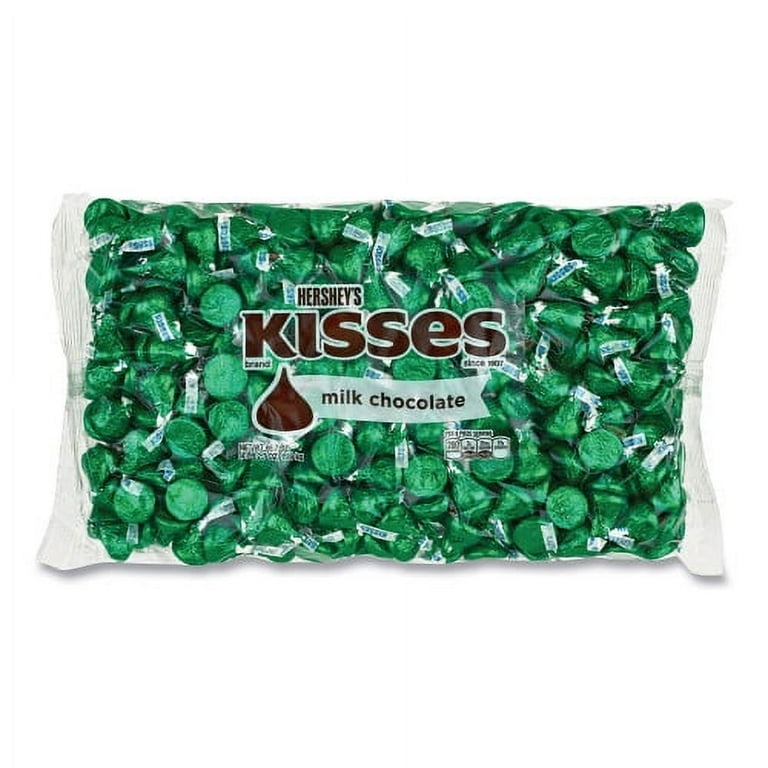 KISSES, Milk Chocolate, Green Wrappers, 66.7 oz Bag, Ships in 1-3 Business Days KISSES, Milk Chocolate, Green Wrappers, 66.7 oz Bag, Ships in 1-3 Business Days