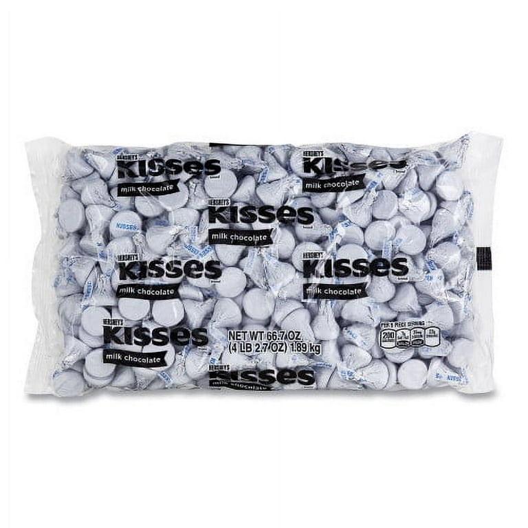 KISSES, Milk Chocolate, White Wrappers, 66.7 oz Bag, Ships in 1-3 Business Days KISSES, Milk Chocolate, White Wrappers, 66.7 oz Bag, Ships in 1-3 Business Days