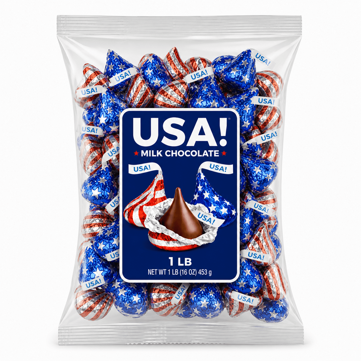 Hershey's Kisses Milk Chocolate – Patriotic Foils, Bulk Value Pack