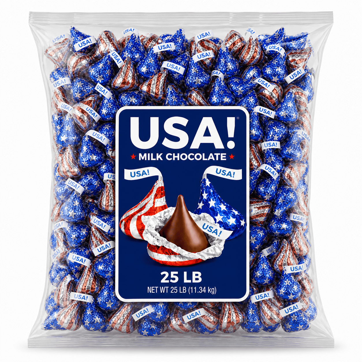 Hershey's Kisses Milk Chocolate – Patriotic Foils, Bulk Value Pack