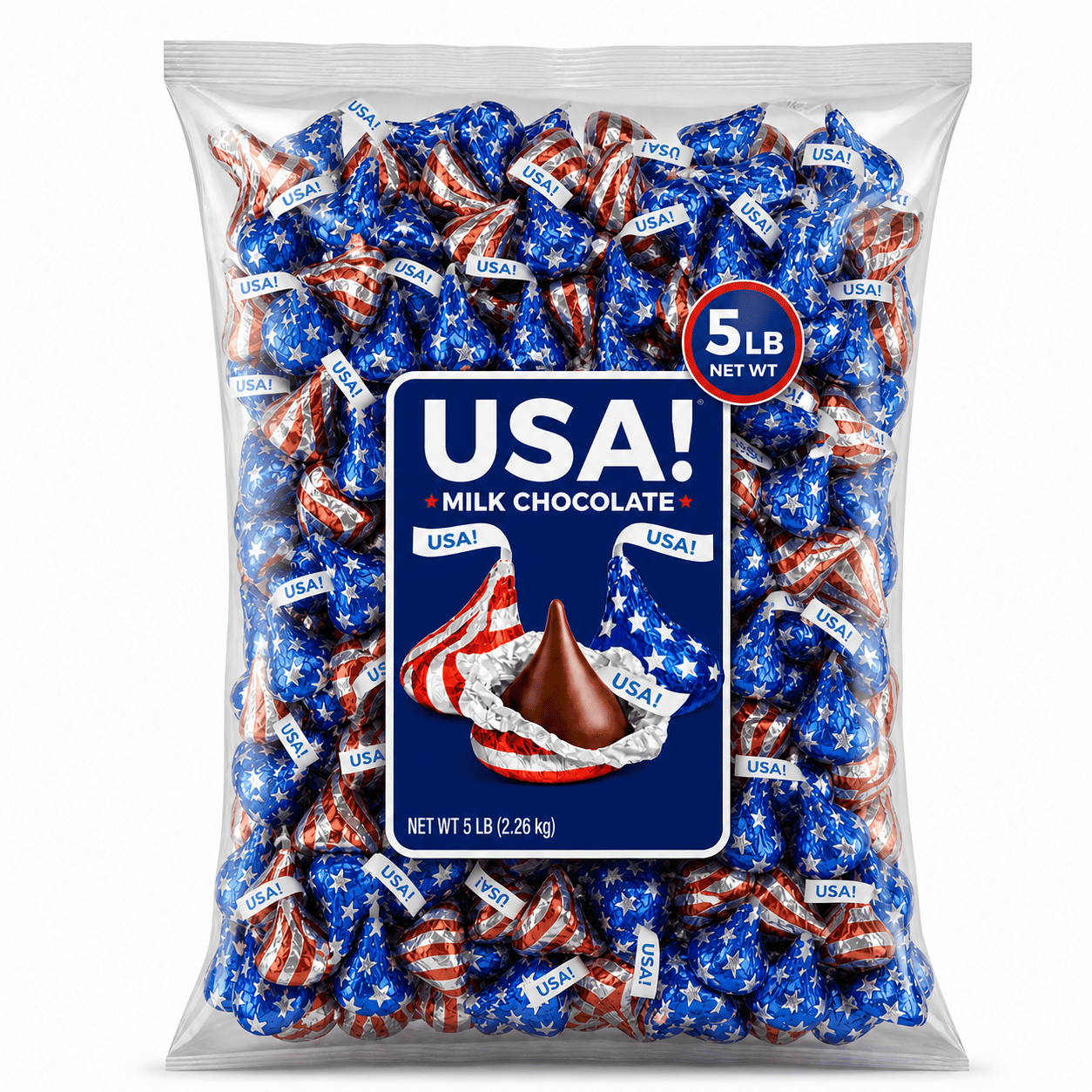Hershey's Kisses Milk Chocolate – Patriotic Foils, Bulk Value Pack