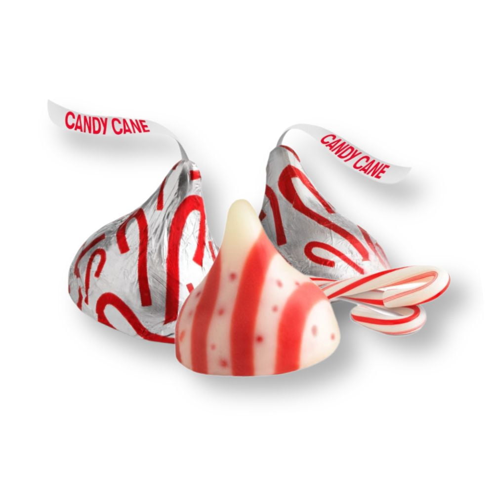 Hershey's Kisses Candy Cane Mint Candy with Stripes & Candy Bits, 25 lb