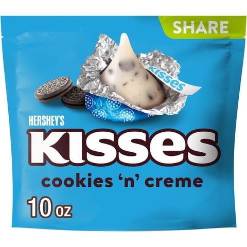 Hershey's Kisses Cookies 'n' Creme Candy, Share Pack 10 oz