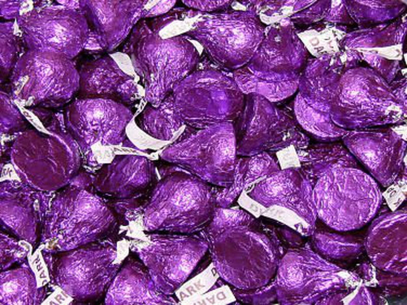 Hershey's Kisses - Dark Chocolate - Purple, 4.5 pounds Warm Weather Packaging