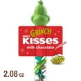 thumbnail image 1 of Hershey's Kisses Grinch Milk Chocolate Christmas Candy Stocking Stuffers, Plastic Cane 2.08 oz, 1 of 9
