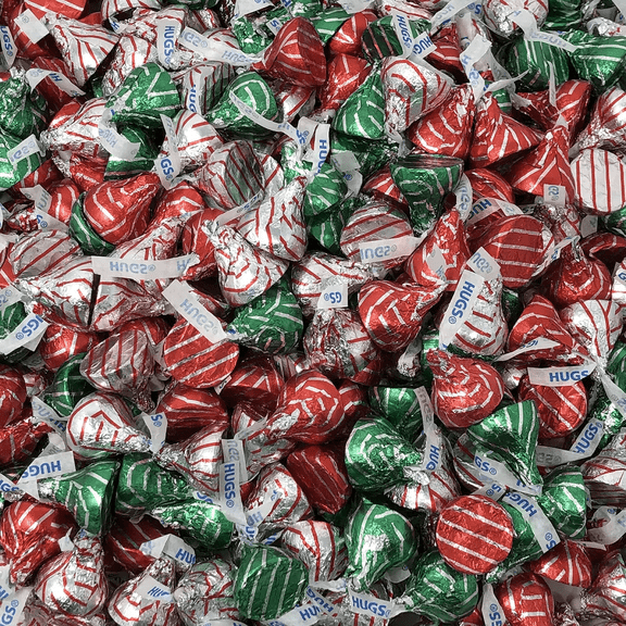 Hershey's Kisses Hugs, Milk Chocolate Hug White Crme Holiday Candy (5 Pounds)