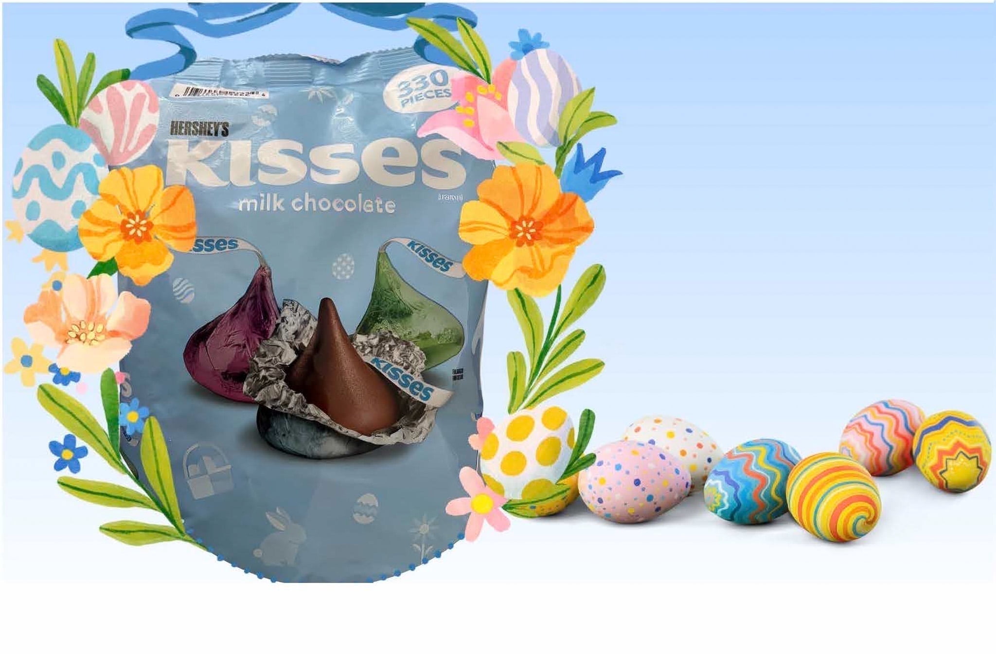 Hershey's Kisses Milk Chocolate 330 Pieces
