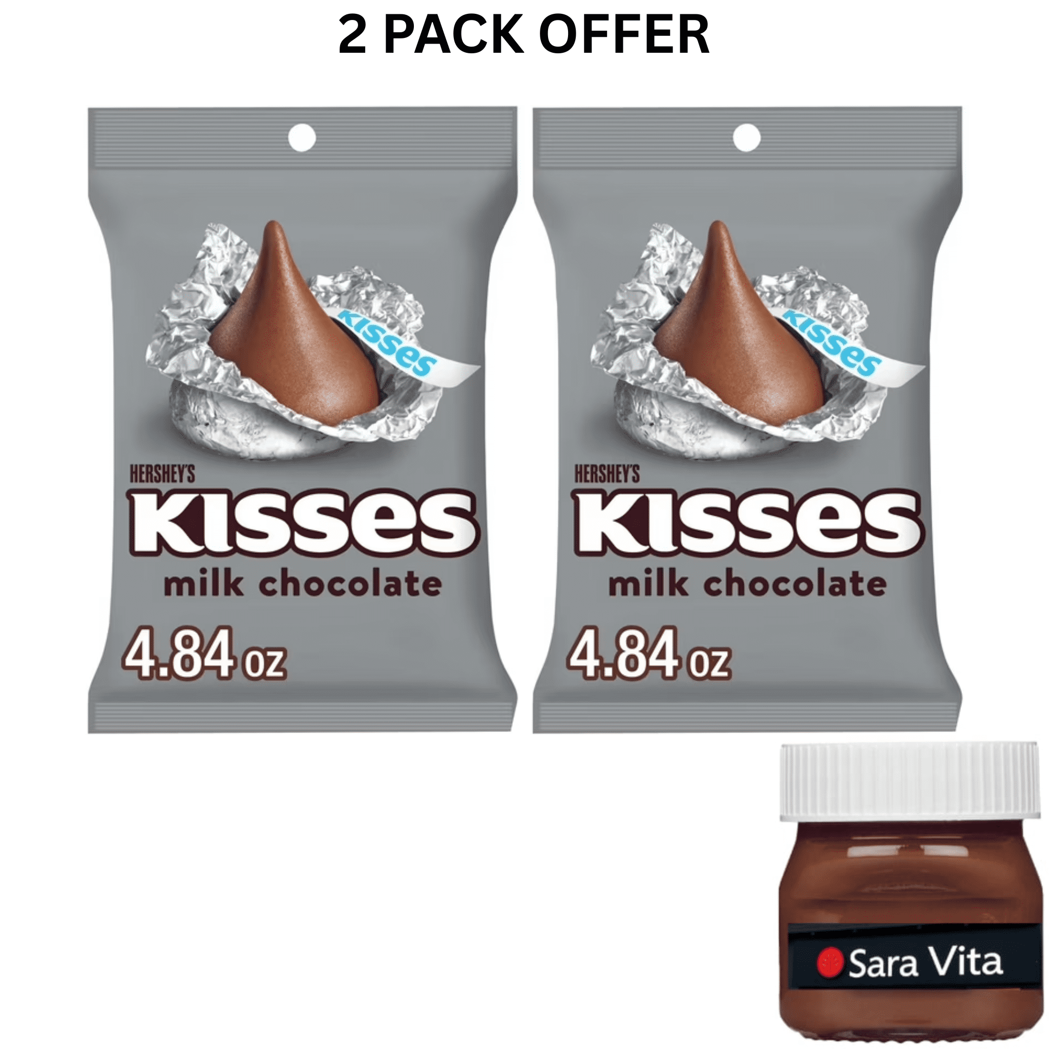 Hershey's Kisses Milk Chocolate Candy, 4.84 oz