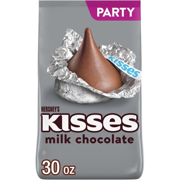 Hershey's Kisses Milk Chocolate Candy, Bulk Party Pack 30 Oz