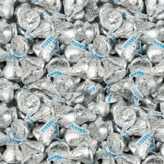Hershey's Kisses, Milk Chocolate Candy in Silver Foil - Bulk Bag - 4 Pound