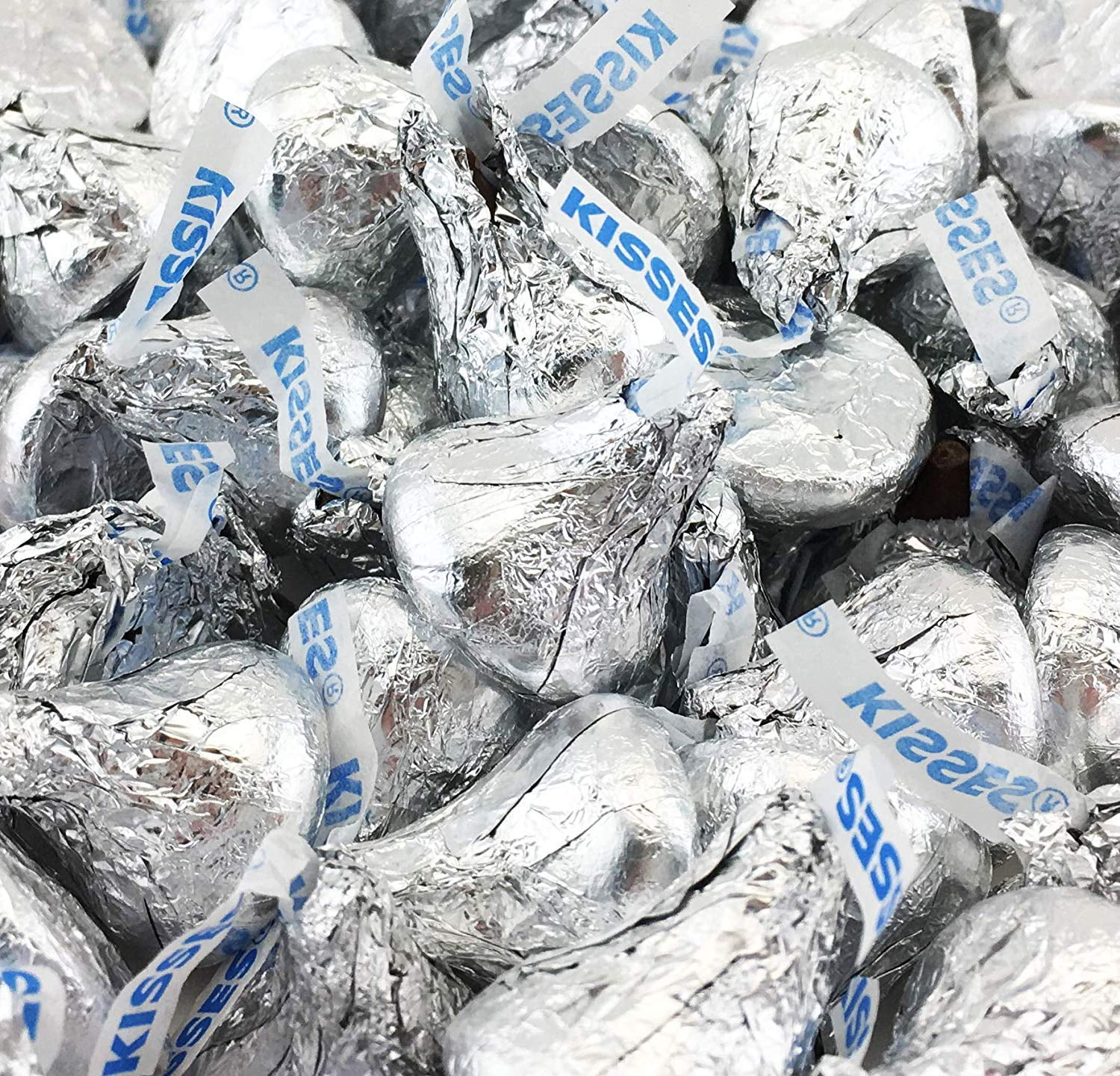 Hershey's Kisses Milk Chocolate, Silver Foiled 3.5 lbs Pounds Bulk Bag |