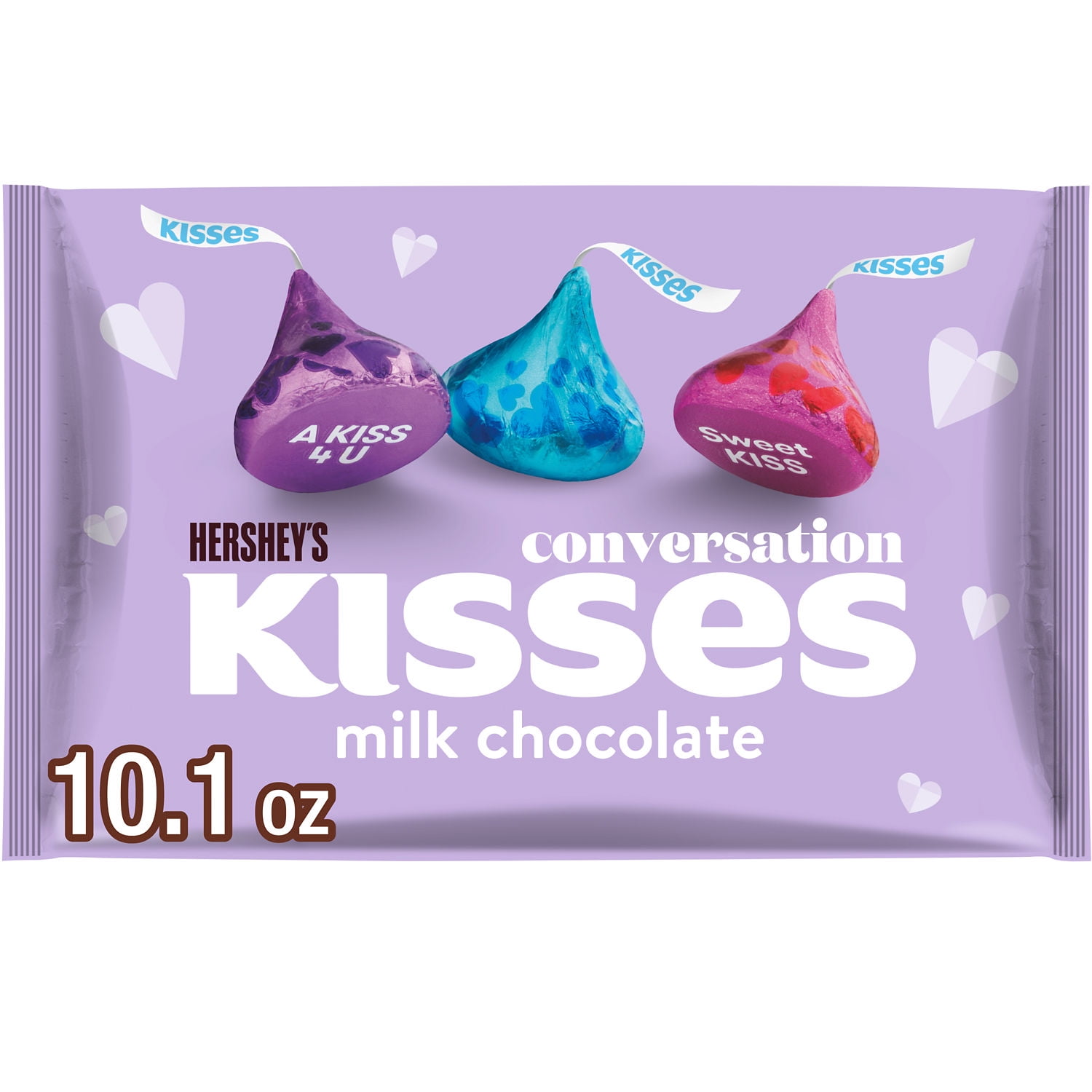 HERSHEY'S KISSES Milk Chocolate, Valentine's, Candy Bag, 10.1 oz