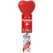 Hershey's Kisses Milk Chocolate Valentine's Day Candy, Plastic Cane 2.24 oz