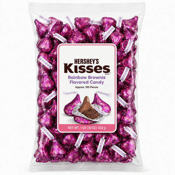 Hershey's Kisses Rainbow Brownie Flavored Candy - 1 lb